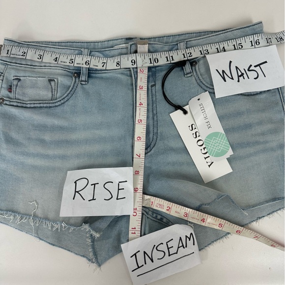 VIGOSS Marley Mid Rise Short Light Wash Stitch Fix Cut Off Jean Shorts S… - Picture 9 of 12